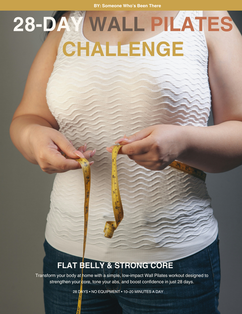 Wall Pilates challenge home workout planner for women