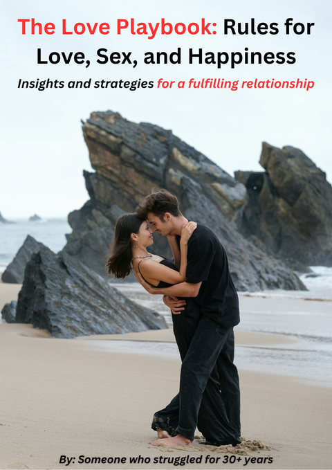 A couple embracing on the beach, representing strategies for a fulfilling relationship in The Love Playbook.