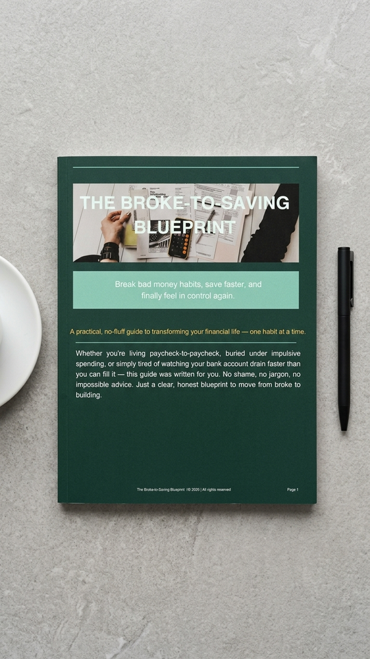 Money Saving Guide | The Broke to Saving Blueprint